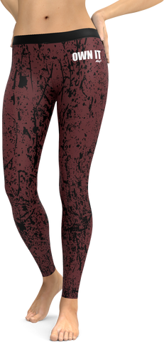Burgundy Splash Leggings