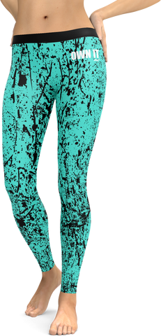 Turquoise Splash Leggings