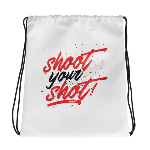Shoot Your Shot! Drawstring bag